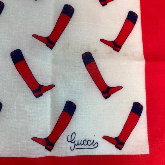 Gucci Vintage Equestrian Boot Scarf/Handkerchief - Picture 3 of 9